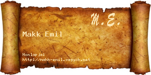 Makk Emil névjegykártya