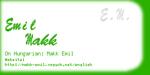 emil makk business card